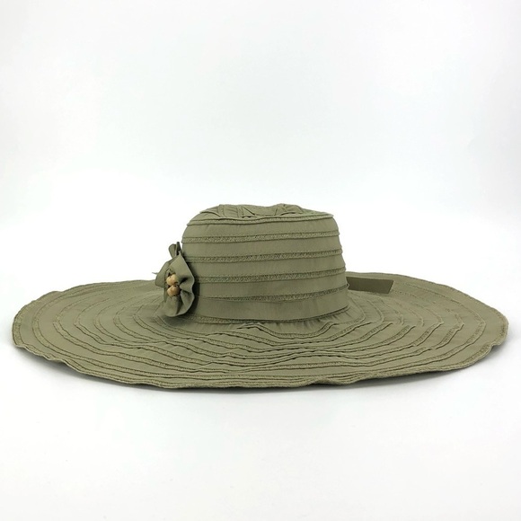 Dorfman Pacific for Scala Collezione Packable Wide Brim Hat Green Neutral OS - Picture 3 of 8